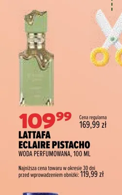 Woda perfumowana Lattafa Eclaire Pistacho promocja w Drogerie Natura