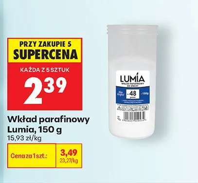 Wkład parafinowy promocja w Biedronka