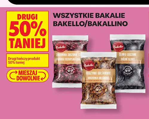 Żurawina suszona Bakello promocja w Biedronka