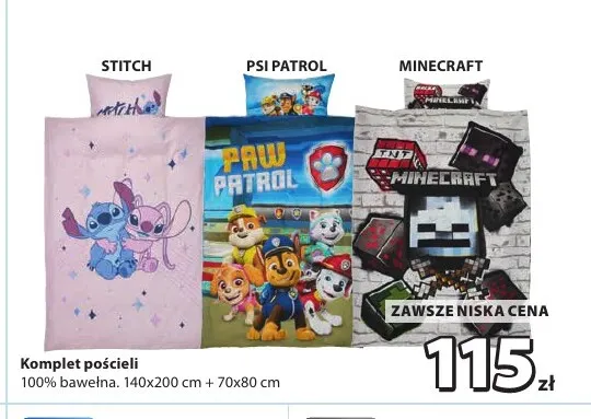 Komplet pościeli Psi Patrol 140x200 cm promocja w Jysk