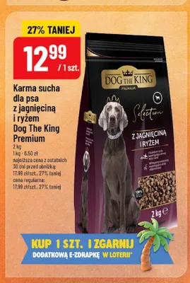 Karma sucha dla psa z jagnięciną i ryżem Dog The King Premium promocja w POLOmarket