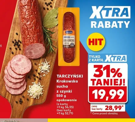Krakowska sucha z szynki Tarczyński promocja w Kaufland