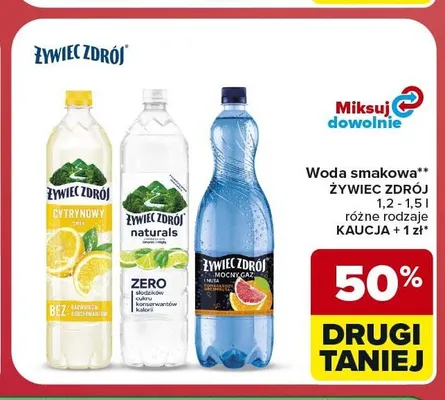 Woda smakowa Żywiec Zdrój Cytrynowy promocja w Carrefour