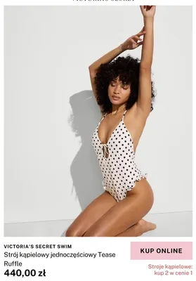 Strój kąpielowy jednoczęściowy Victoria's Secret Tease Ruffle promocja w Victoria's Secret