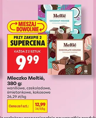 Mleczko waniliowe Meltié promocja w Biedronka