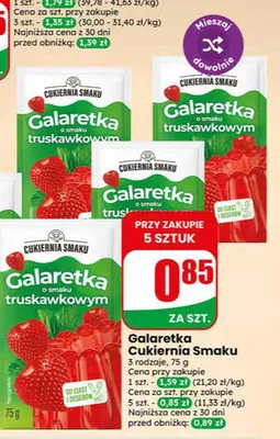 Galaretka o smaku truskawkowym Cukiernia Smaku promocja w Dino