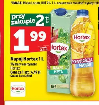 Napój Hortex pomarańcza mango promocja w TOPAZ