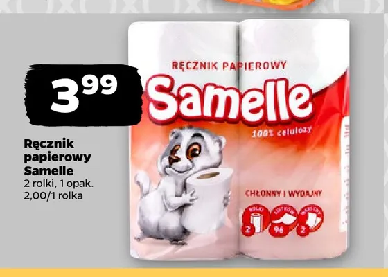 Ręcznik papierowy Samelle 2-pak promocja w Netto
