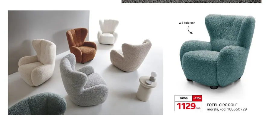 Fotel Ciro Rolf promocja w Komfort