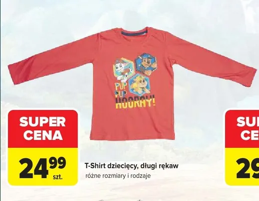 T-shirt dziecięcy psi patrol promocja w Carrefour Market