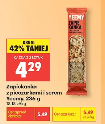 Zapiekanka z pieczarkami i serem Yeemy promocja w Biedronka