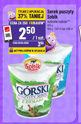 Serek puszysty Sobik promocja w POLOmarket