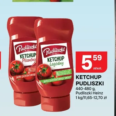 Ketchup Pudliszki Łagodny promocja w Chorten