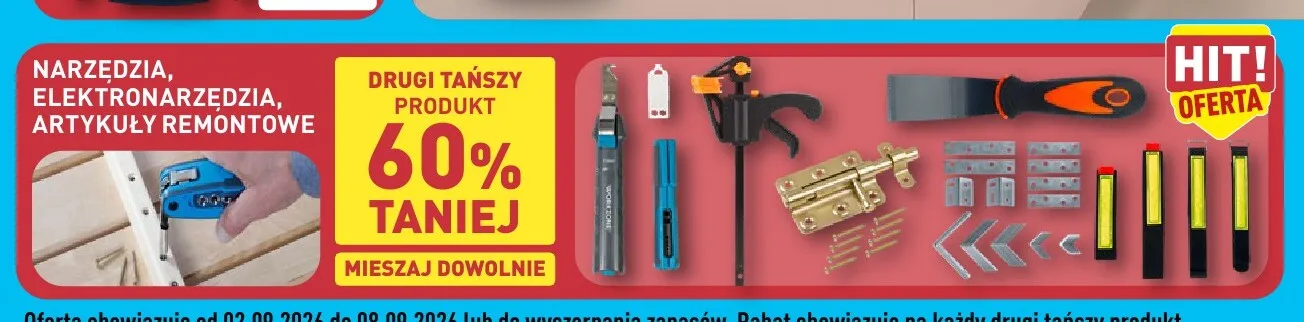Narzędzia, elektronarzędzia, artykuły remontowe promocja w Aldi
