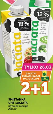 Śmietanka UHT łaciata wybrane rodzaje promocja w Groszek