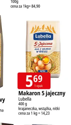 Makaron 5 jajeczny Lubella promocja w Leclerc