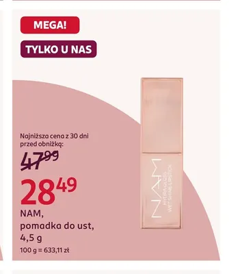 Pomadka do ust NAM promocja w Rossmann