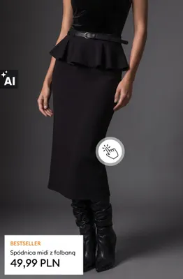 Spódnica midi z falbaną promocja w Sinsay