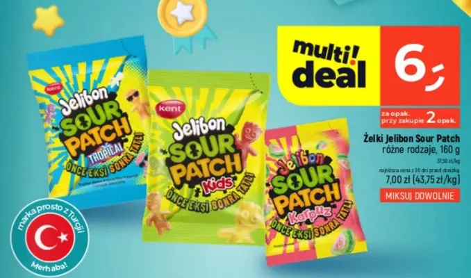 Żelki Jelibon Sour Patch różne rodzaje promocja w Dealz