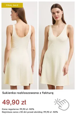 Sukienka rozkloszowana z fakturą promocja w Medicine