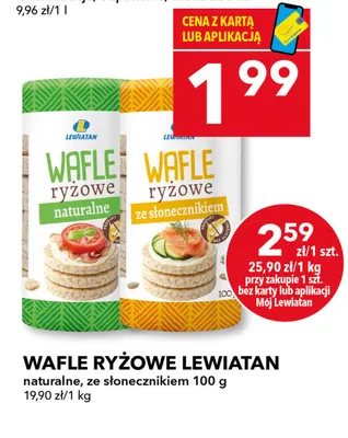 Wafle ryżowe Lewiatan ze słonecznikiem promocja w LEWIATAN