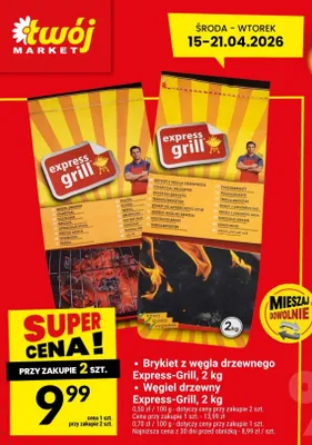 Brykiet z węgla drzewnego promocja w Twój Market