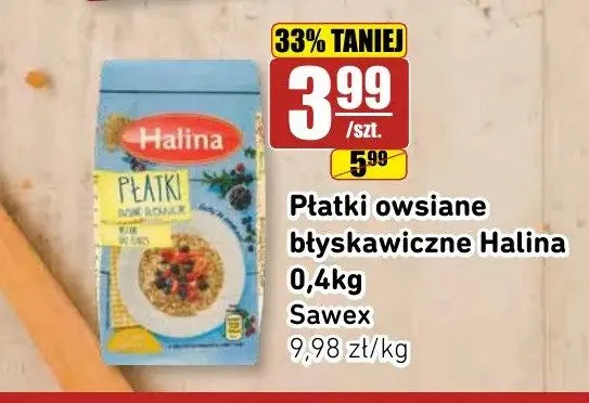 Płatki owsiane błyskawiczne Halina promocja w API Market