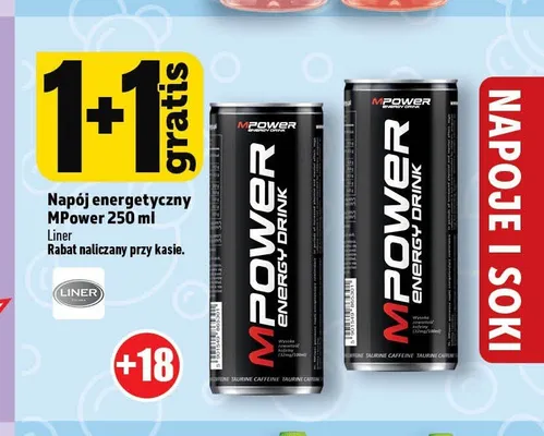 Napój energetyczny MPower promocja w TOPAZ