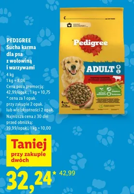 Sucha karma dla psa z wołowiną i warzywami promocja w Lidl