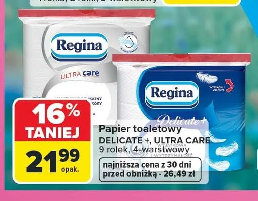 Papier toaletowy Regina Delicate+ promocja w Carrefour