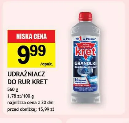Udrażniacz do rur Kret promocja w Gram Market