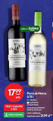 Wino Porca de Murca wytrawne promocja w Żabka