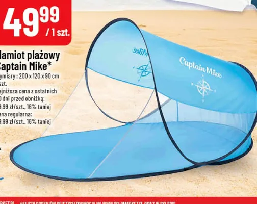 Namiot plażowy Captain Mike promocja w POLOmarket