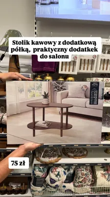 Stolik kawowy z półką Pepco Home Selected promocja w Pepco