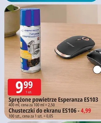 Chusteczki do ekranu Esperanza ES106 promocja w Leclerc