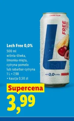 Piwo bezalkoholowe Lech Free 0,0% promocja w Lidl