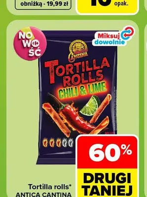 Tortilla rolls Chili & Lime Antica Cantina promocja w Carrefour Market
