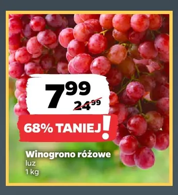 Winogrona różowe promocja w Netto