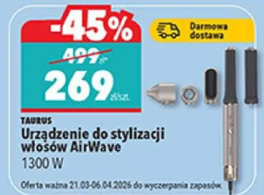 Urządzenie do stylizacji włosów AirWave 1300W promocja w Biedronka