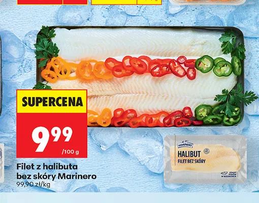 Filet z halibuta bez skóry Marinero promocja w Biedronka