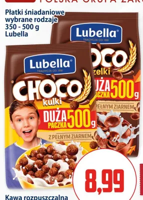 Płatki śniadaniowe Choco kulki Lubella promocja w Kupiec
