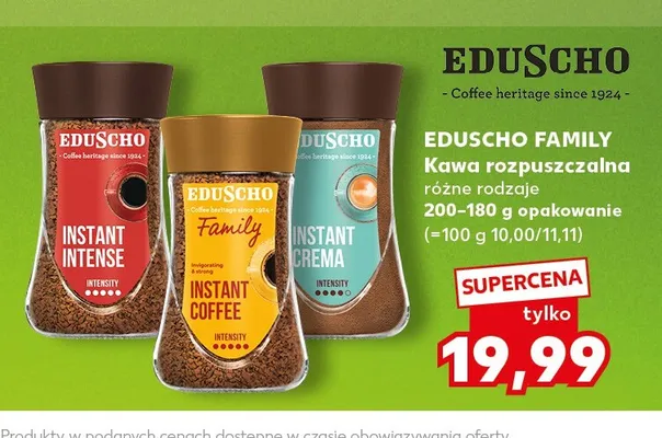 Kawa rozpuszczalna Eduscho Instant Intense promocja w Kaufland