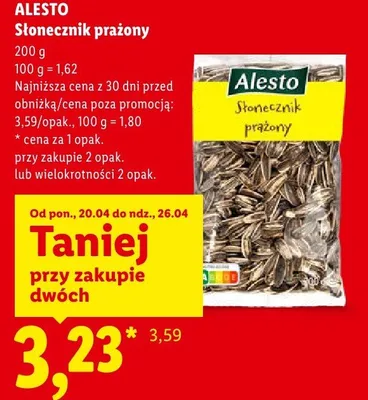 Słonecznik prażony, 200g promocja w Lidl