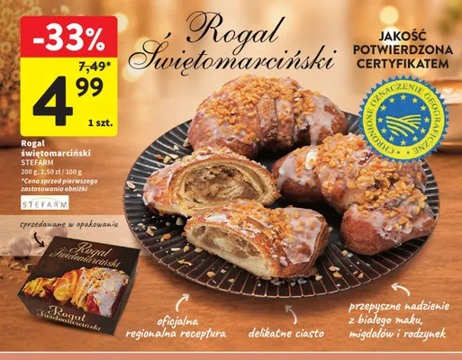 Rogal świętomarciński Stefarm promocja w Intermarche
