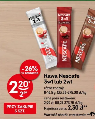 Kawa Nescafé 2w1 promocja w Żabka