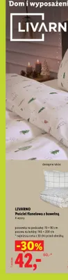 Pościel flanelowa z bawełną Livarno 140x200 cm promocja w Lidl