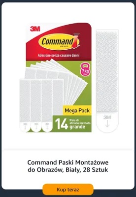 Command paski montażowe do obrazów biały promocja w Amazon
