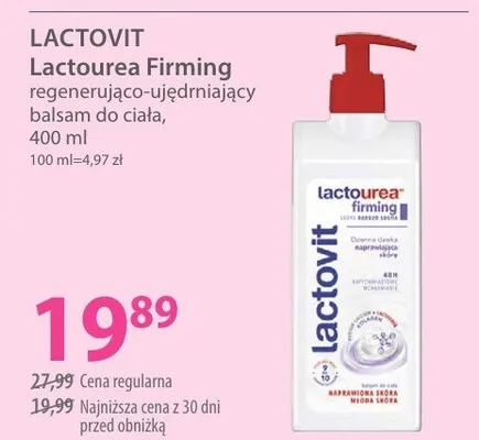 Regenerująco-ujędrniający balsam do ciała Lactourea Firming promocja w Hebe