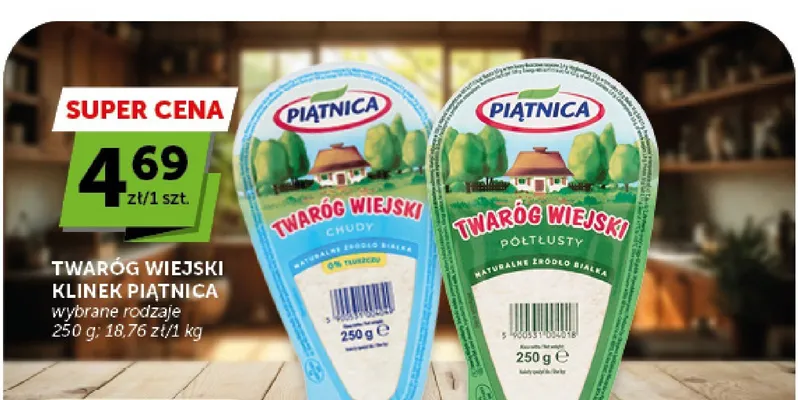 Twaróg wiejski klinek półtłusty Piątnica promocja w ABC