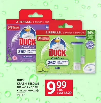 Krążki żelowe do WC Duck Fresh Discs Lavender 2-pak 36ml promocja w Selgros